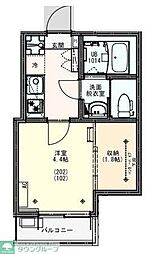 KEIAI RESIDENCE 五香 1階1Kの間取り