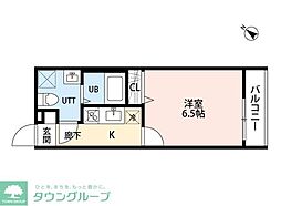 レオーネ南柏 2階1Kの間取り
