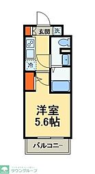 GENOVIA天王台 3階1Kの間取り