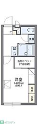 レオパレスプライム 2階1Kの間取り