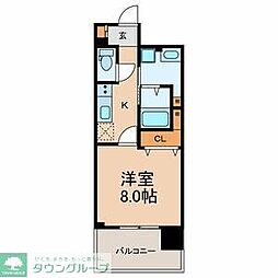 Ｂｒｉｌｌｉａｎｔ　Ｖｉｅｗ　Ｃｅｎｔｒａｌ　Ｐａｒｋ 1階1Kの間取り