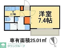 つくばエクスプレス 南流山駅 徒歩11分の賃貸アパート 3階1Kの間取り