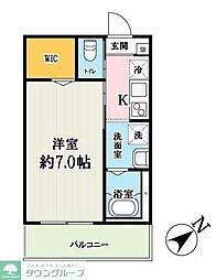 （仮称）キャメル柏の葉キャンパス7Ｂ 2階1Kの間取り