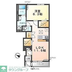 ＫＡＫＩＮＯＫＩ　ＴＥＲＲＡＣＥ 1階1LDKの間取り