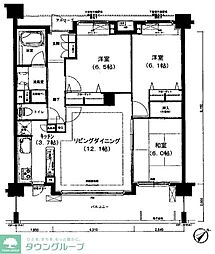 アンビシャス柏 4階3LDKの間取り