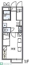 レオパレスフローラ　Ｋ 2階1Kの間取り