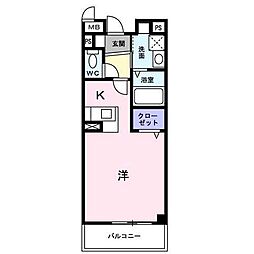 JR常磐線 柏駅 バス10分 梅林下車 徒歩3分の賃貸マンション 2階1Kの間取り