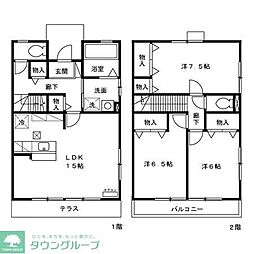 アルファタウン天王台A 3LDKの間取図画像
