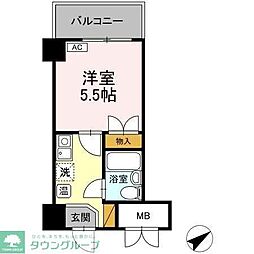 コンフォール小泉 1Kの間取図画像