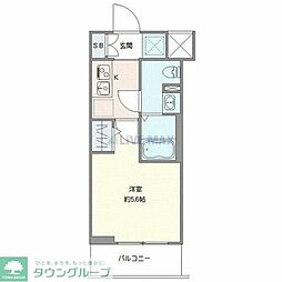 GENOVIA天王台 1Kの間取図画像