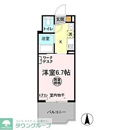 パティオ坂巻 1Kの間取図画像