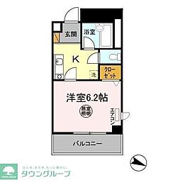 G・Mウエストハイツ 1Kの間取図画像