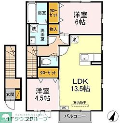 ガーデンパークみずき 2LDKの間取図画像