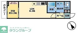 メゾン・ドゥ・アッシュ柏の葉 1LDKの間取図画像