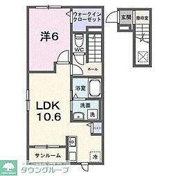 フレッサ 1LDKの間取図画像