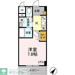 グラン・シャリオS 1Kの間取図画像