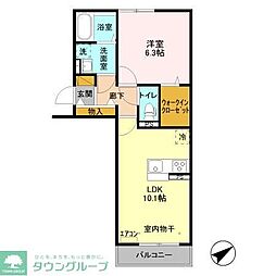 アステールピュールM 1LDKの間取図画像