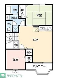サニースクェア 2LDKの間取図画像