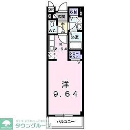 プリムローズ 1Kの間取図画像