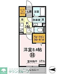 トワ・グレース柏の葉 1Kの間取図画像