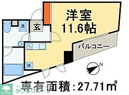 エンデュランス松戸 ワンルームの間取図画像