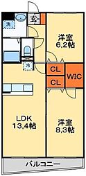 ORANGEBELL 2LDKの間取図画像