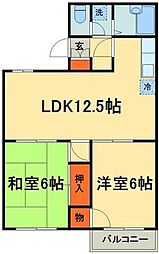 グランドメゾン柴崎 2LDKの間取図画像