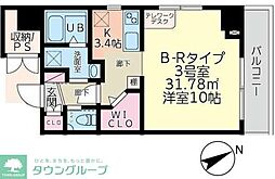 ゴールデンビル ワンルームの間取図画像
