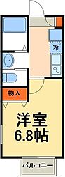ブルーミン柏の葉 1Kの間取図画像