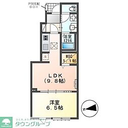Petite Lumiere II 1LDKの間取図画像