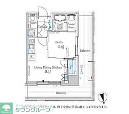 パークアクシス柏の葉 1LDKの間取図画像