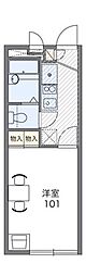 レオパレスグランデVI 1階1Kの間取り