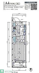 JR南武線 武蔵中原駅 徒歩8分の賃貸マンション 1階1Kの間取り