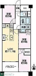 プレシス新百合ヶ丘 3LDKの間取図画像