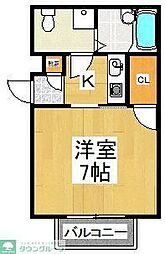 グリーンヒルズ5 1Kの間取図画像