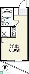 ダジュール生田 ワンルームの間取図画像