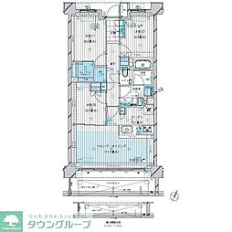 グランカーサ北浦和 6階3LDKの間取り