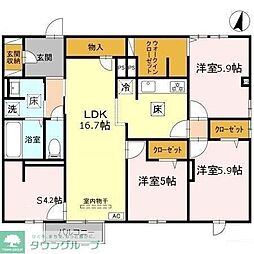 シーレックスＰａｒｑｕｅ 1階3SLDKの間取り