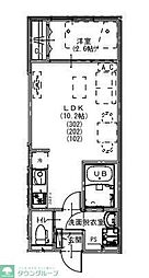 KEIAI RESIDENCE 蒲生 2階1LDKの間取り