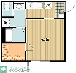 メゾン・ショコラ 1階1Kの間取り