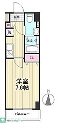 MAXIV西川口AZ DUE 2階1Kの間取り