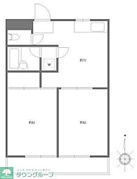 NCKビル 5階2DKの間取り