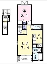 ニューグランドール 1LDKの間取図画像
