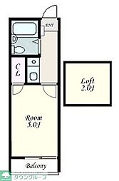 サニースポット3 1Kの間取図画像