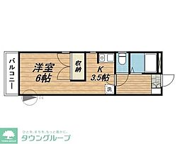 神田ハイツ 1Kの間取図画像