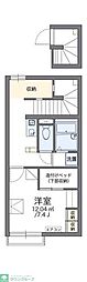 レオパレスサンモールガーデン 1Kの間取図画像