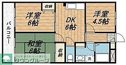 ロイヤルハイツ吉田 3DKの間取図画像