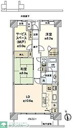 パークアベニュー川口 2SLDKの間取図画像