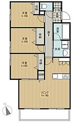 シエロ アズール 3LDKの間取図画像