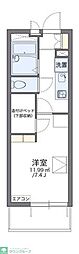 レオパレスキルシェン2 1Kの間取図画像